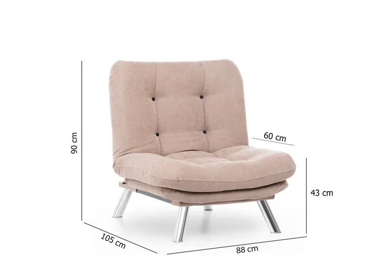 Janiece lænestol - Brun - Møbler - Stole & lænestole - Lænestole - Sengestol