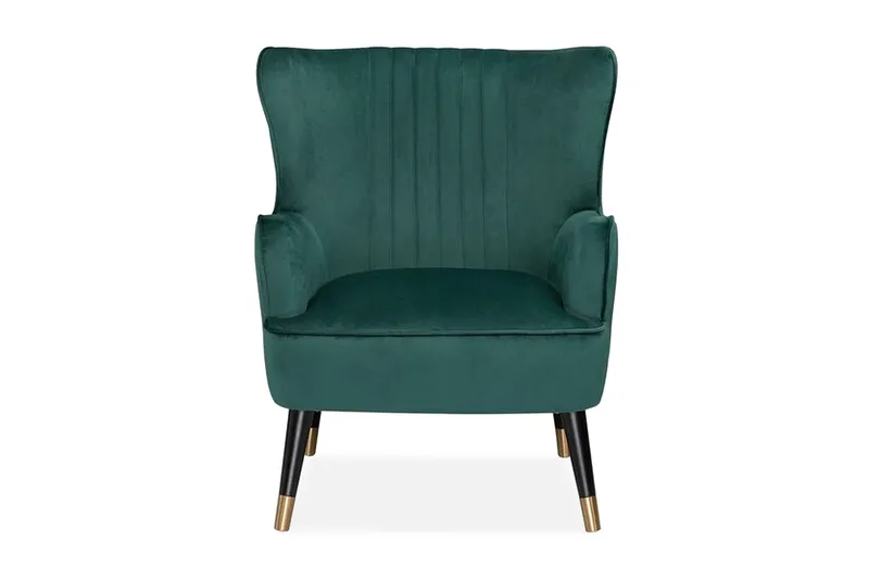 Jermeka lænestol velour, Grøn