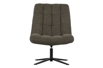 Job Lænestol i Bouclé - Grøn med Metalstel - Møbler - Stole & lænestole - Lænestole