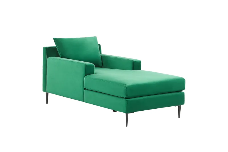 Juklund Chaiselong 88 cm, Sort/Grøn