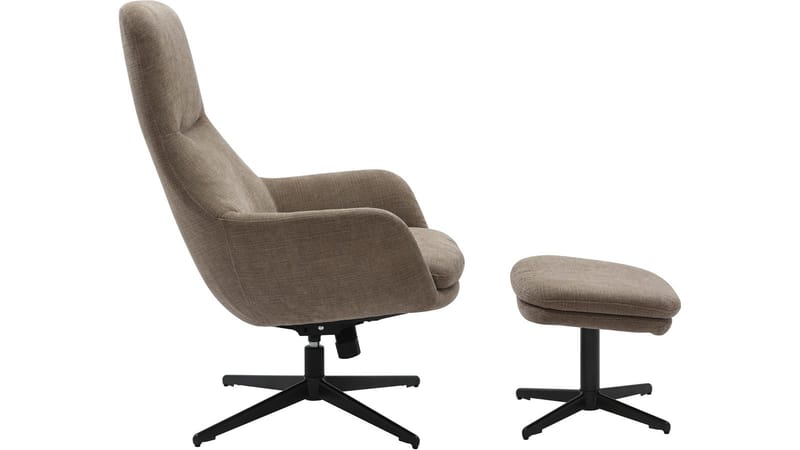 Kiresto Lænestol med skammel drejefunktion - Grå - Møbler - Stole & lænestole - Lænestole - Recliner lænestol