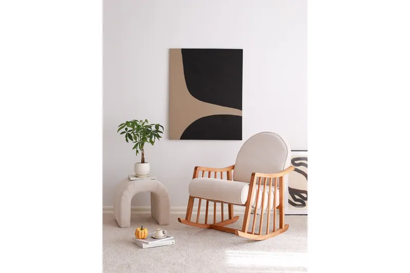 Klea Lænestol - Hvid - Møbler - Stole & lænestole - Gyngestol