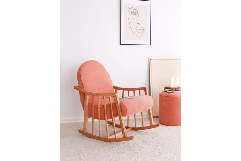 Klea Lænestol - Koral - Møbler - Stole & lænestole - Gyngestol