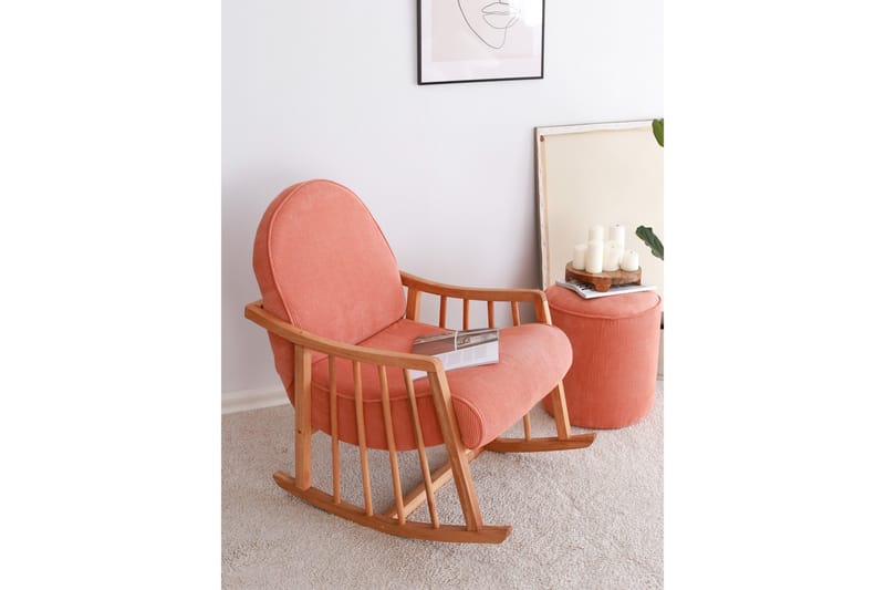 Klea Lænestol - Koral - Møbler - Stole & lænestole - Gyngestol