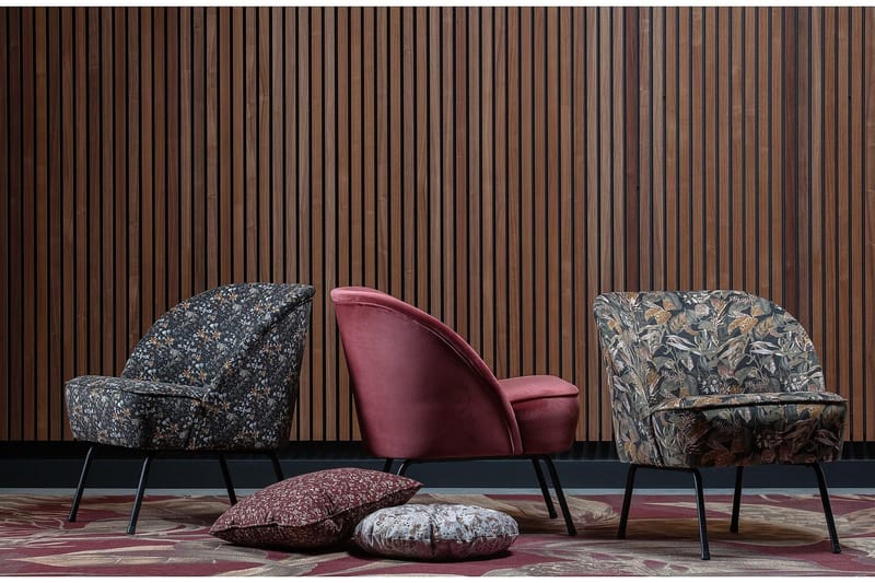 Bastien Lænestol - Velour/Sort - Møbler - Stole & lænestole - Lænestole - Klubstol