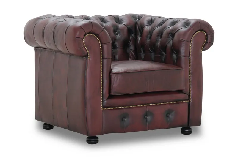 Birmingham Lænestol, Læder Okseblod