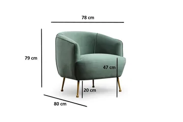 Bramelia Lænestol - Grøn - Møbler - Stole & lænestole - Lænestole - Klubstol
