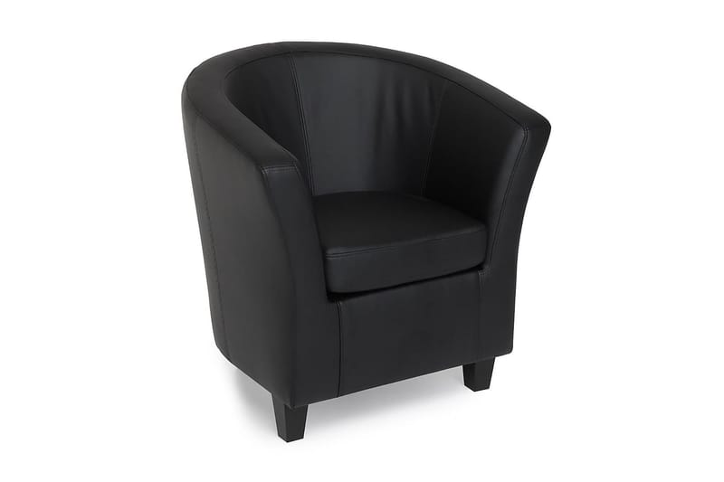 Club Lænestol PU, Sort