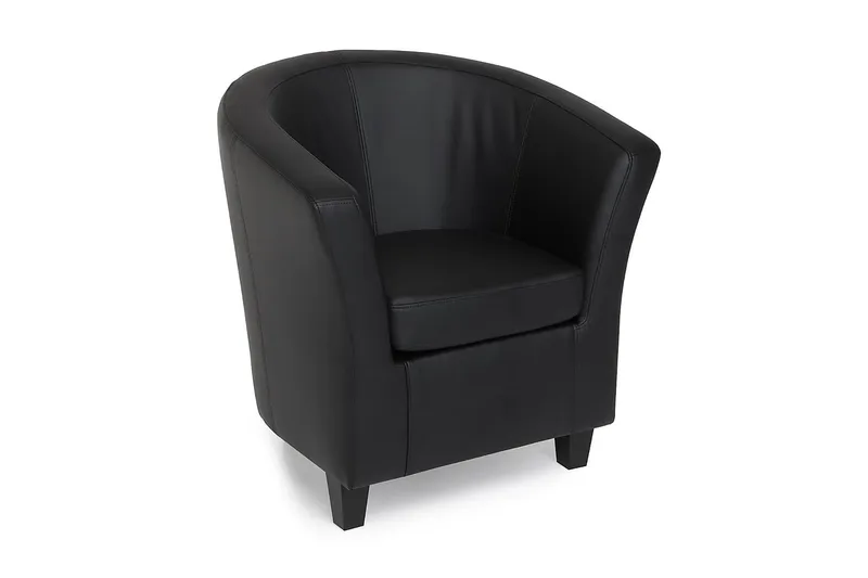 Club Lænestol PU, Sort