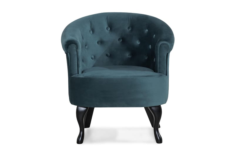 Dahlia Siss Club Lænestol - Blågrøn Velour - Møbler - Stole & lænestole - Lænestole - Klubstol