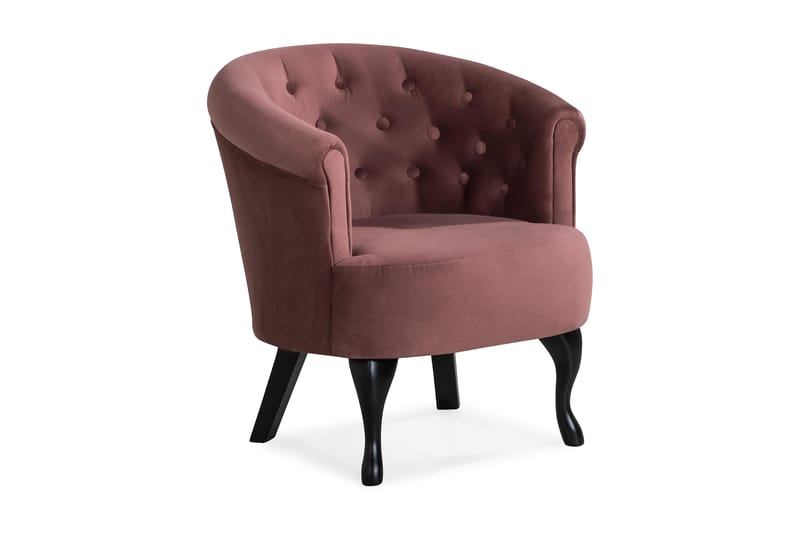 Dahlia Siss Club Lænestol - Rustlyserød Velour - Møbler - Stole & lænestole - Lænestole - Klubstol