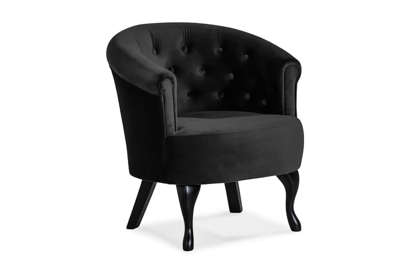 Dahlia Siss Club Lænestol Velour - Sort - Møbler - Stole & lænestole - Lænestole - Klubstol