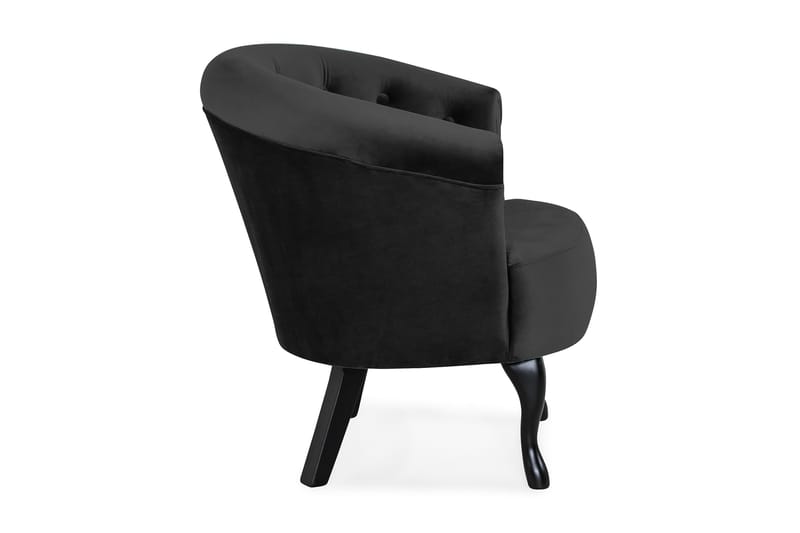 Dahlia Siss Club Lænestol Velour - Sort - Møbler - Stole & lænestole - Lænestole - Klubstol