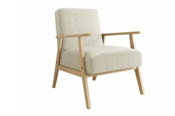 Knocklong Fåtölj Beige/Wood - Møbler - Stole & lænestole - Lænestole