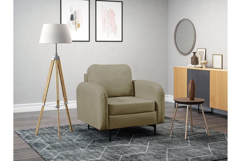 Knocklong Fåtölj Dark Beige/Mocca - Møbler - Stole & lænestole - Lænestole