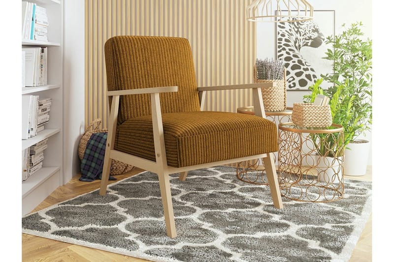 Knocklong Fåtölj Yellow/Brown - Møbler - Stole & lænestole - Lænestole