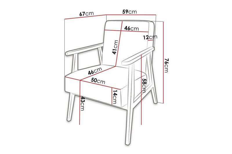 Knocklong Fåtölj Yellow/Brown - Møbler - Stole & lænestole - Lænestole