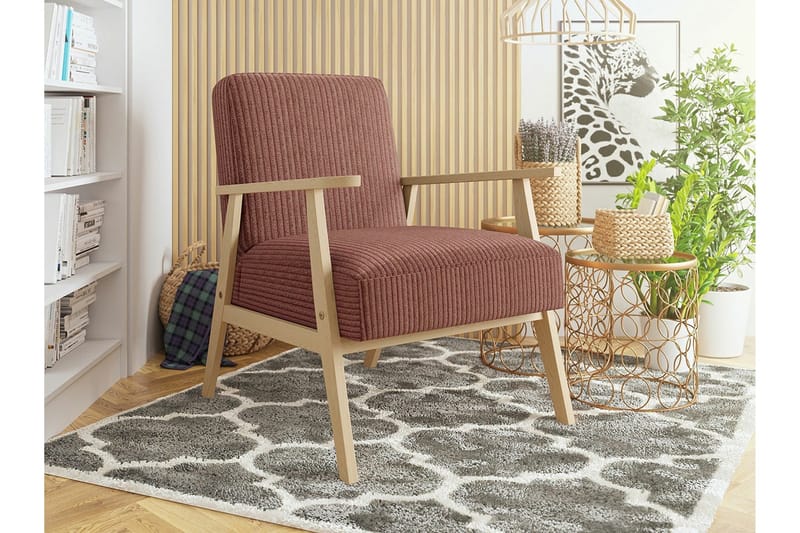 Knocklong Fåtölj Pink/Brown - Møbler - Stole & lænestole - Lænestole