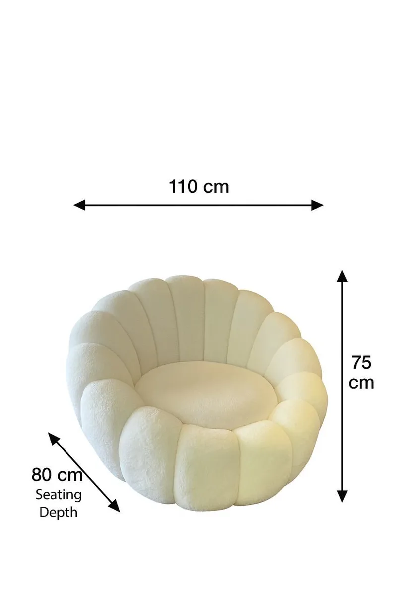 Kovran lænestol plys - Hvid - Møbler - Stole & lænestole - Lænestole - Øreklapstol