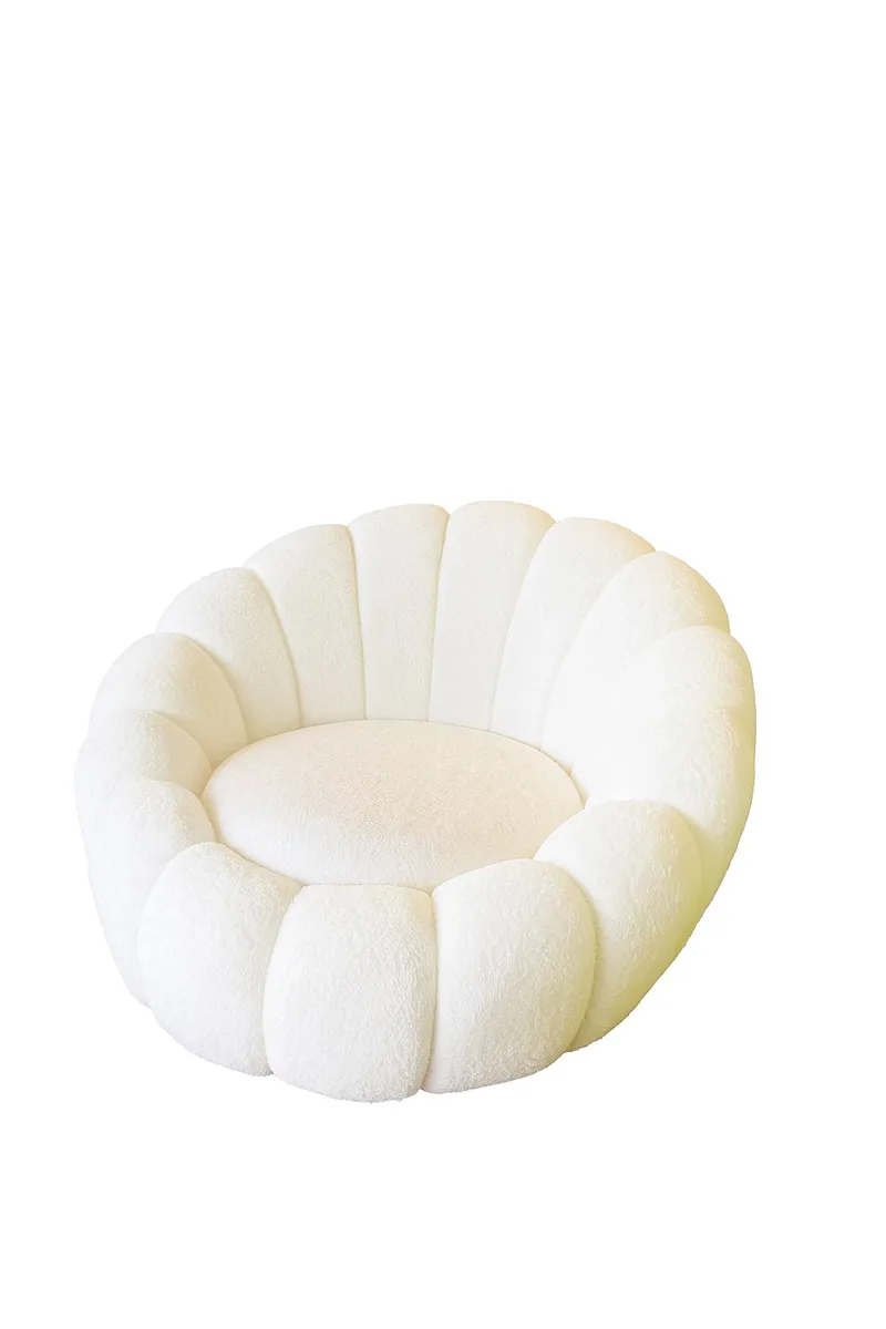 Kovran lænestol plys - Hvid - Møbler - Stole & lænestole - Lænestole - Øreklapstol