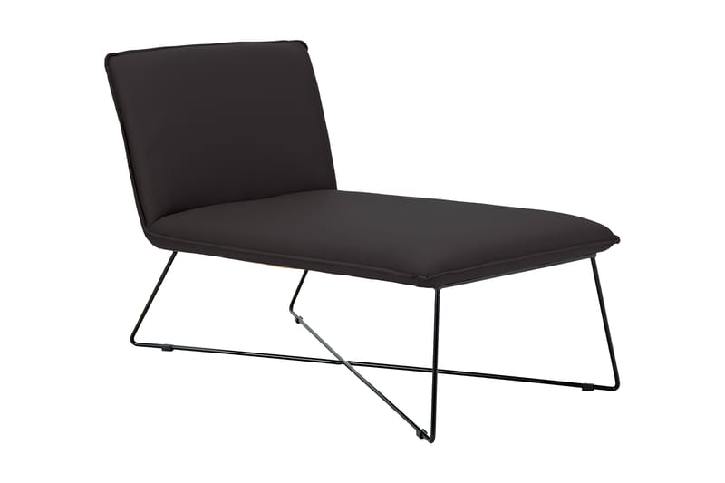Kris Loungelænestol Kunstlæder - Sort - Læderstol - Chaiselong lænestol & Divan lænesto