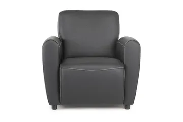 Aston Lænestol Bonded Leather - Sort - Møbler - Stole & lænestole - Lænestole - Læderstol