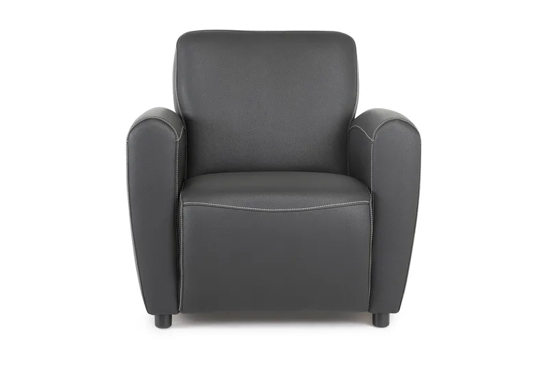 Aston Lænestol Bonded Leather - Sort - Møbler - Stole & lænestole - Lænestole - Læderstol