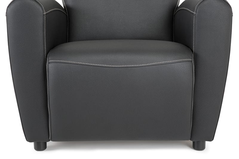 Aston Lænestol Bonded Leather - Sort - Læderstol - Lænestole