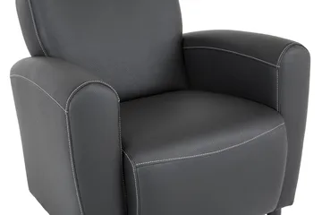 Aston Lænestol Bonded Leather - Sort - Møbler - Stole & lænestole - Lænestole - Læderstol