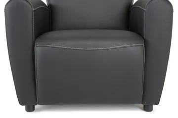 Aston Lænestol Bonded Leather - Sort - Møbler - Stole & lænestole - Lænestole - Læderstol