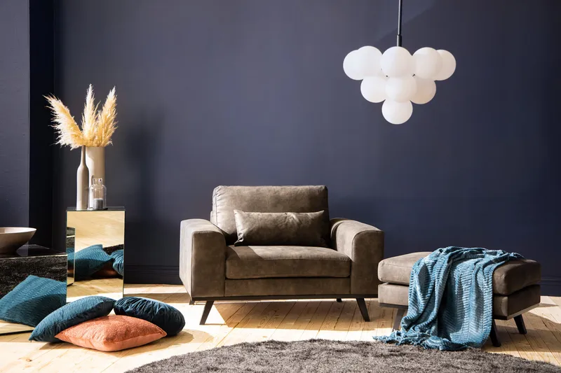 Copenhagen Lænestol Kunstlæder - Mørkegrå - Møbler - Stole & lænestole - Lænestole - Læderstol