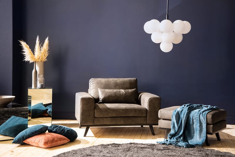 Copenhagen Lænestol Kunstlæder - Mørkegrå - Møbler - Stole & lænestole - Lænestole - Læderstol