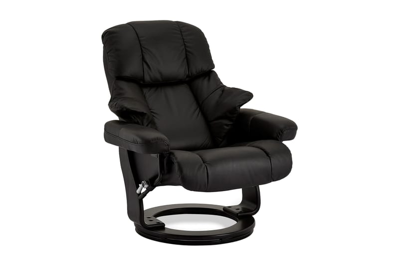 Crown Recliner Sort Mat Læder - Møbler - Stole & lænestole - Lænestole - Læderstol