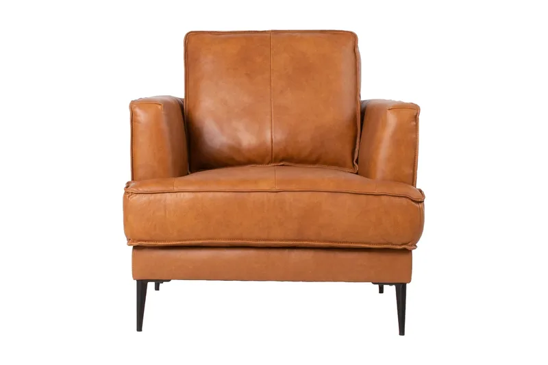 Leo Lænestol Lysebrun - Møbler - Stole & lænestole - Lænestole - Læderstol
