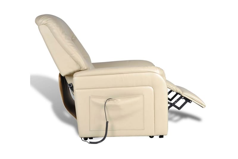 Tv-Lænestol Med Stå Op-Hjælp Kunstlæder Beige - Beige - Møbler - Stole & lænestole - Lænestole - Læderstol