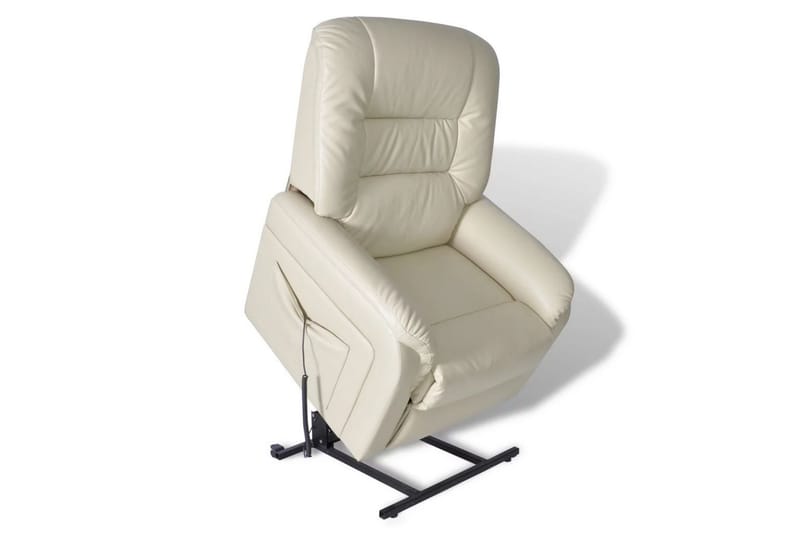 Tv-Lænestol Med Stå Op-Hjælp Kunstlæder Beige - Beige - Møbler - Stole & lænestole - Lænestole - Læderstol