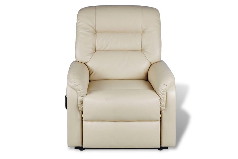 Tv-Lænestol Med Stå Op-Hjælp Kunstlæder Beige - Beige - Møbler - Stole & lænestole - Lænestole - Læderstol