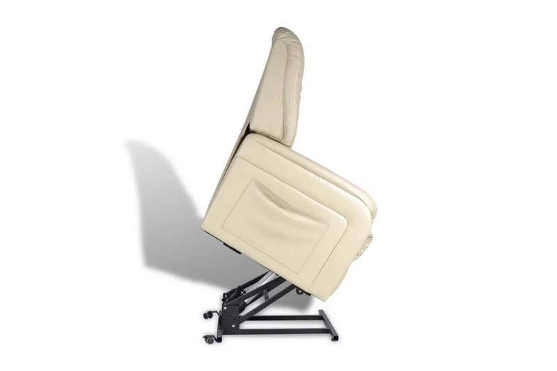 Tv-Lænestol Med Stå Op-Hjælp Kunstlæder Beige - Beige - Møbler - Stole & lænestole - Lænestole - Læderstol