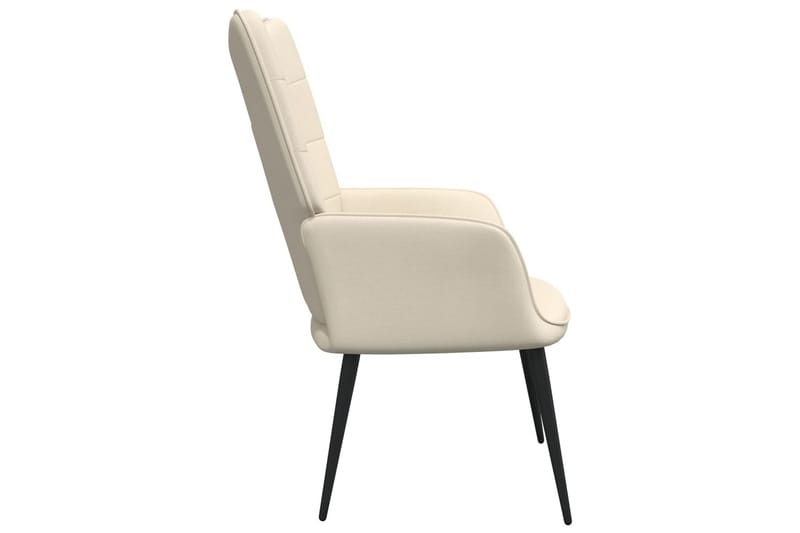 lænestol 62x68,5x96 cm stof cremefarvet - Møbler - Stole & lænestole - Lænestole