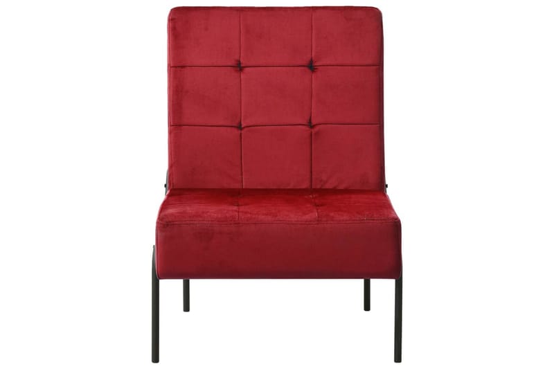 lænestol 65x79x87 cm fløjl vinrød - Møbler - Stole & lænestole - Lænestole
