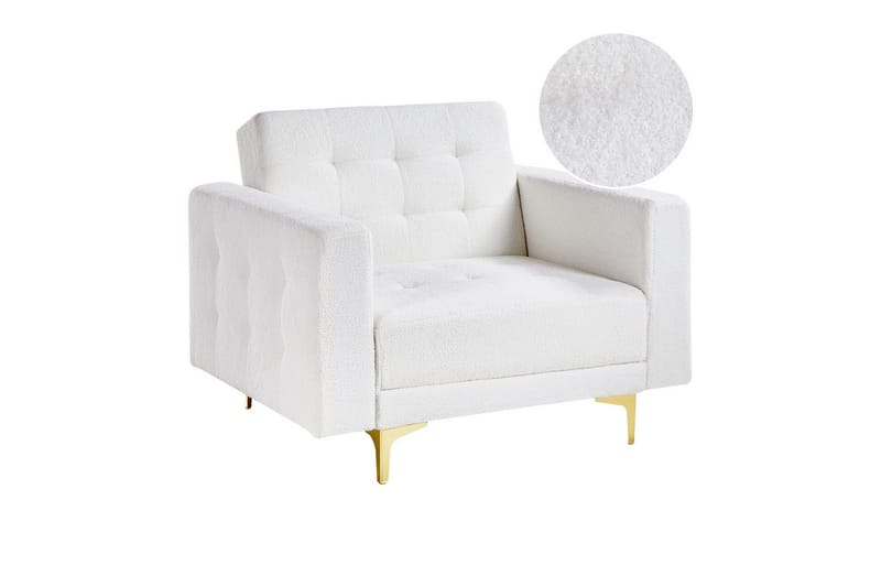 Lænestol Aberdeen, Hvid, guld, Hvid, Guld