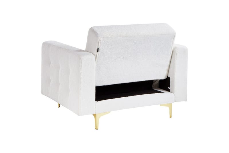 Lænestol Aberdeen - Hvid, guld, Hvid, Guld - Møbler - Stole & lænestole - Lænestole