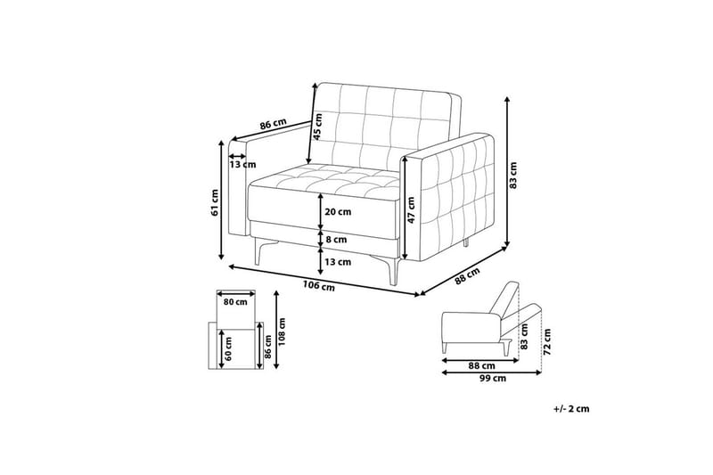 Lænestol Aberdeen - Hvid, guld, Hvid, Guld - Møbler - Stole & lænestole - Lænestole