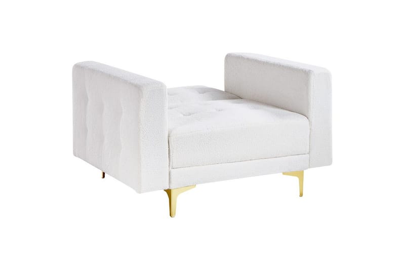 Lænestol Aberdeen - Hvid, guld, Hvid, Guld - Møbler - Stole & lænestole - Lænestole