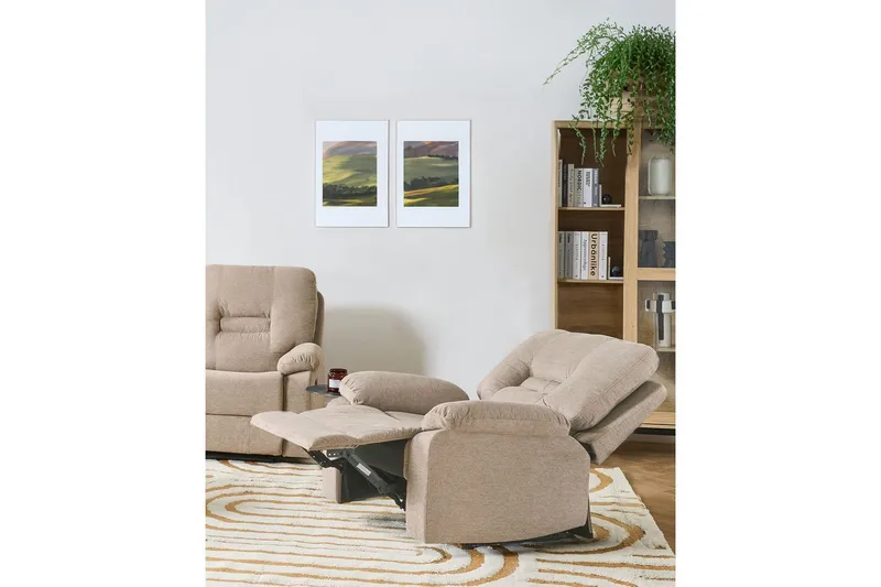 Lænestol Alnor Beige - Beige - Møbler - Stole & lænestole - Lænestole - Recliner lænestol
