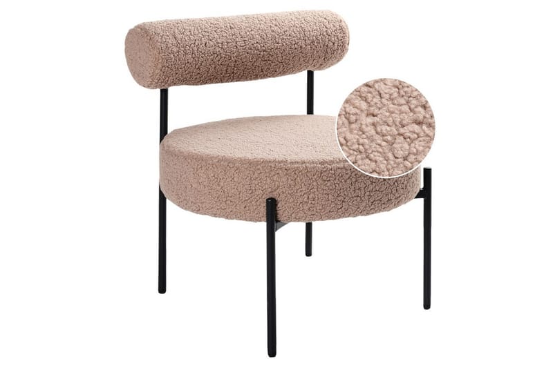 Lænestol Alpha Beige/sort - Beige/sort - Møbler - Stole & lænestole - Lænestole - Lænestol uden armlæn