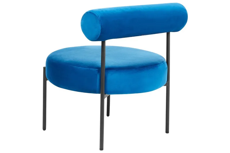 Lænestol Alpha - Blå, Sort, Blå, sort - Møbler - Stole & lænestole - Lænestole - Lænestol uden armlæn