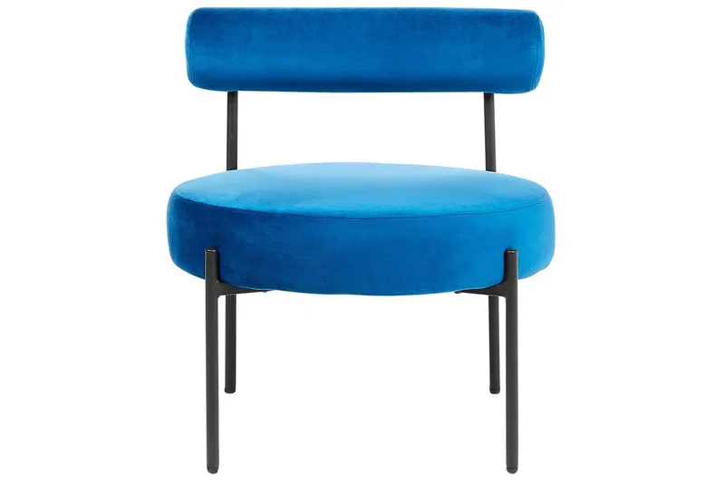Lænestol Alpha - Blå, Sort, Blå, sort - Møbler - Stole & lænestole - Lænestole - Lænestol uden armlæn