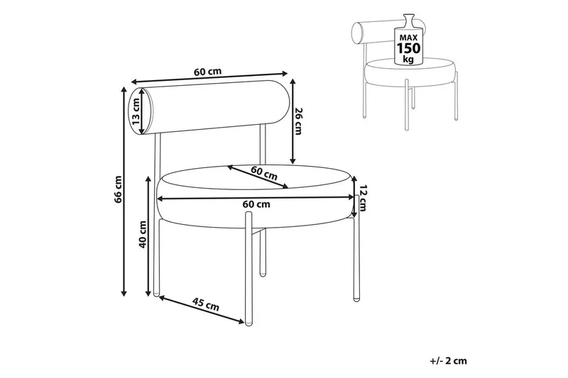 Lænestol Alpha - Blå, Sort, Blå, sort - Møbler - Stole & lænestole - Lænestole - Lænestol uden armlæn