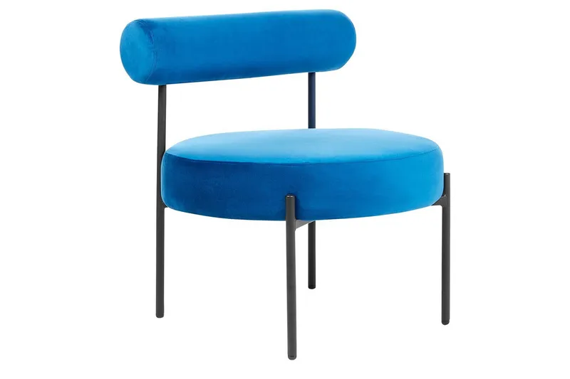 Lænestol Alpha, Blå, Sort, Blå, sort